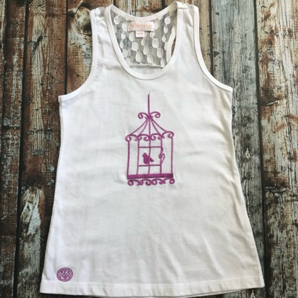 Trish Scully Bird Lace Tank Top